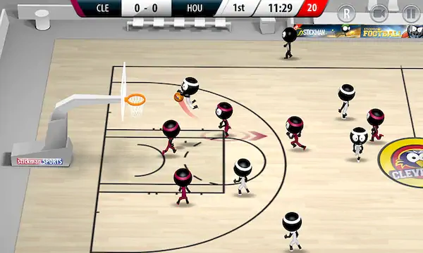 Скачать Stickman Basketball 3D [Взлом Много денег и МОД Меню] версия 0.1.2 на Андроид