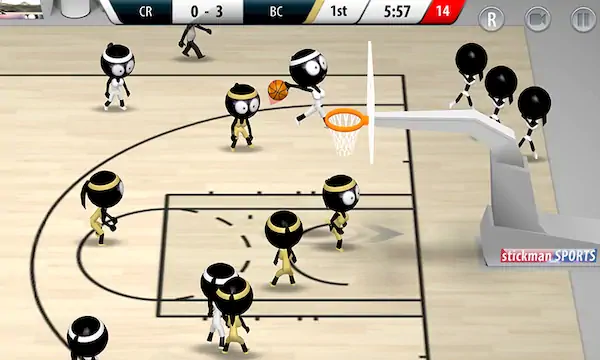 Скачать Stickman Basketball 3D [Взлом Много денег и МОД Меню] версия 0.1.2 на Андроид