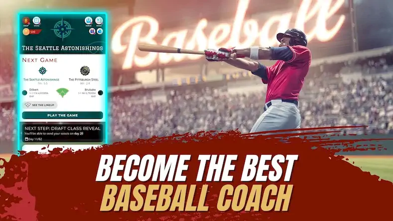 Скачать Astonishing Baseball Manager [Взлом на монеты и МОД Меню] версия 1.1.8 на Андроид