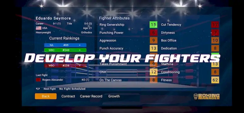 Скачать Boxing Manager [Взлом на деньги и МОД Меню] версия 0.5.2 на Андроид