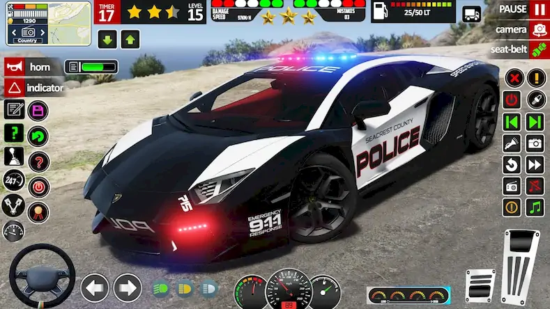 Скачать school car driving police car [Взлом Много монет и МОД Меню] версия 0.8.2 на Андроид