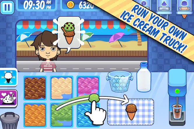 Скачать My Ice Cream Truck Игра с едой [Взлом Много денег и МОД Меню] версия 1.5.2 на Андроид