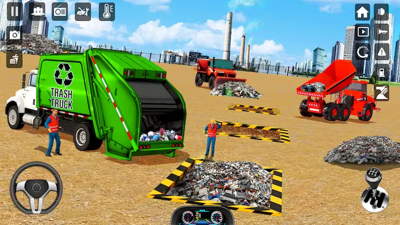 Скачать мусора грузовик Водитель симул [Взлом Много монет и МОД Меню] версия 1.3.7 на Андроид