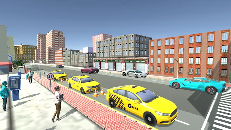 Скачать Taxi Simulator Car Game Driver [Взлом на деньги и МОД Меню] версия 1.3.2 на Андроид