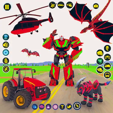 Скачать Robot Hero Bat Bike Robot Game [Взлом Много денег и МОД Меню] версия 2.8.7 на Андроид