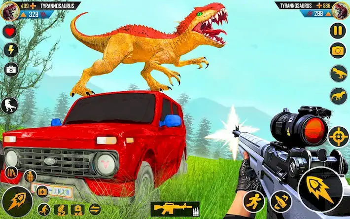 Скачать Wild Dinosaur Hunter Zoo Games [Взлом Много монет и МОД Меню] версия 2.4.7 на Андроид