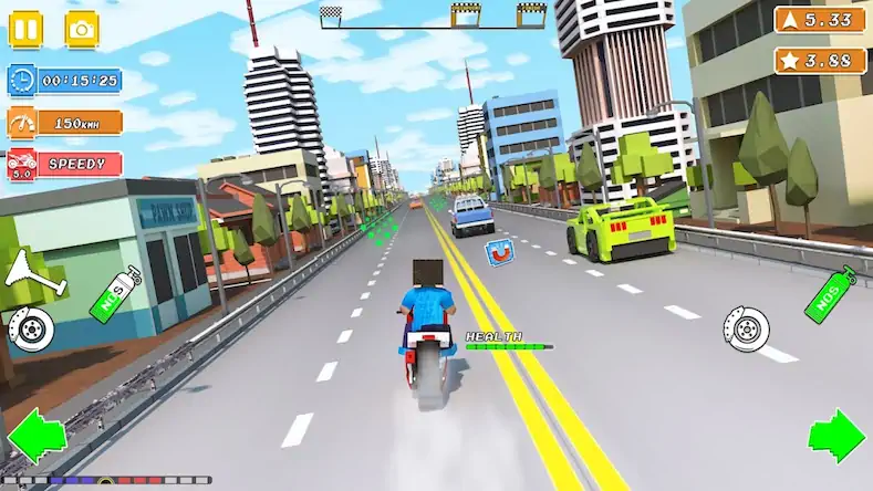 Скачать Blocky Bike Rider: Moto Racing [Взлом Бесконечные монеты и МОД Меню] версия 0.7.1 на Андроид