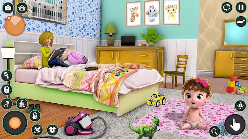 Скачать Pregnant Mom Family Game 3D [Взлом Много денег и МОД Меню] версия 1.6.8 на Андроид