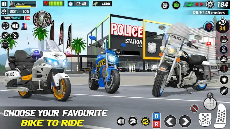 Скачать Police Moto Bike Chase Crime [Взлом Много монет и МОД Меню] версия 0.1.7 на Андроид