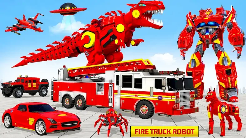 Скачать пожарная машина робот игра [Взлом Бесконечные монеты и МОД Меню] версия 0.6.4 на Андроид