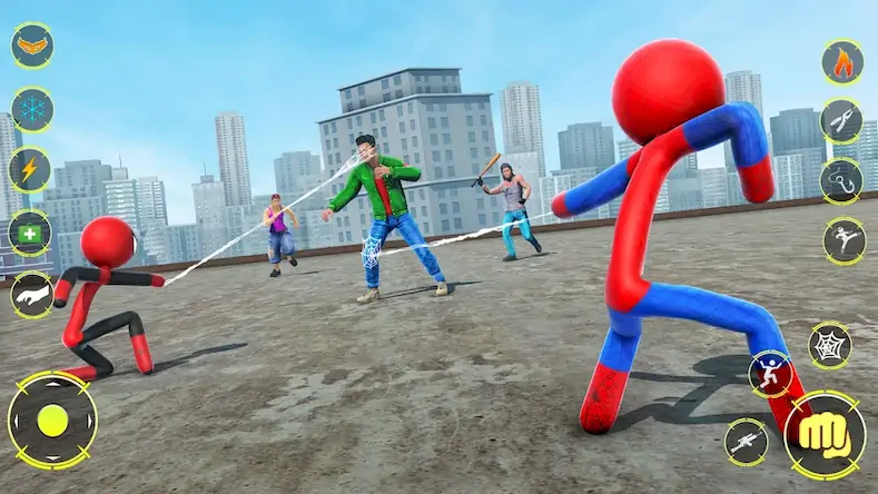 Скачать StickMan Rope Hero Spider Game [Взлом на монеты и МОД Меню] версия 1.6.3 на Андроид