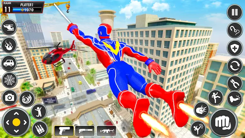 Скачать Spider Rope Hero: Superhero [Взлом Много денег и МОД Меню] версия 1.6.8 на Андроид