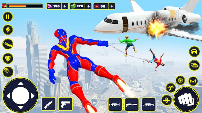 Скачать Spider Rope Hero: Superhero [Взлом Много денег и МОД Меню] версия 1.6.8 на Андроид