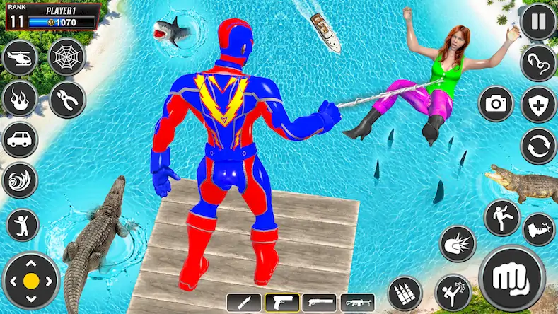 Скачать Spider Rope Hero: Superhero [Взлом Много денег и МОД Меню] версия 1.6.8 на Андроид