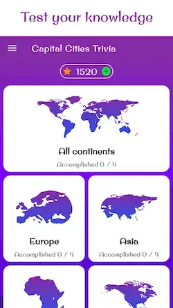 Скачать World Countries Capitals Quiz [Взлом Много денег и МОД Меню] версия 0.7.6 на Андроид