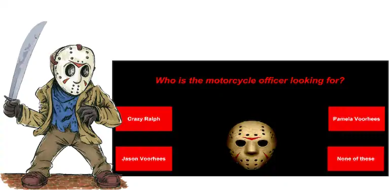 Скачать Jason Voorhees Quiz Challenge [Взлом на монеты и МОД Меню] версия 2.1.2 на Андроид