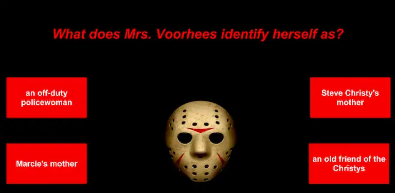 Скачать Jason Voorhees Quiz Challenge [Взлом на монеты и МОД Меню] версия 2.1.2 на Андроид