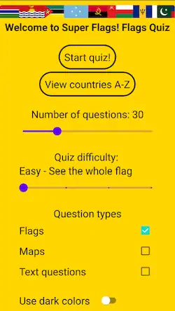 Скачать Super Flags! Flag Quiz [Взлом Бесконечные монеты и МОД Меню] версия 2.2.6 на Андроид