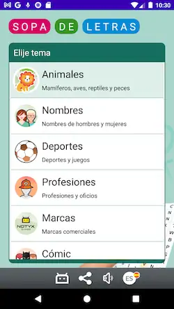 Скачать Sopa de letras [Взлом Бесконечные монеты и МОД Меню] версия 1.3.5 на Андроид