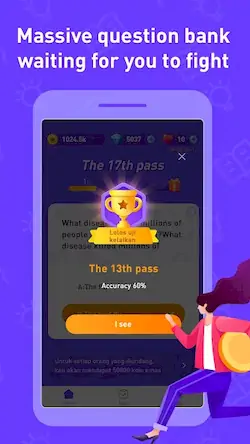 Скачать QuizKing [Взлом Бесконечные монеты и МОД Меню] версия 0.7.3 на Андроид