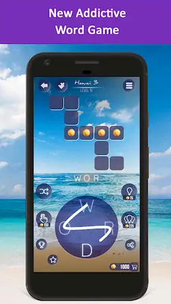 Скачать Word Beach: Игры Поиск слов [Взлом Много монет и МОД Меню] версия 0.2.5 на Андроид