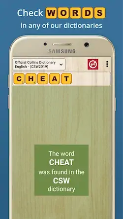 Скачать Scrabble & WWF Word Checker [Взлом на монеты и МОД Меню] версия 1.2.3 на Андроид